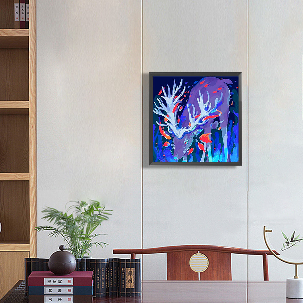 Ink Elk - Full Round Drill Diamond Painting 30*30CM