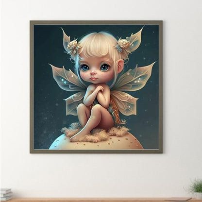 Little Girl With Wings - Full Round Drill Diamond Painting 30*30CM