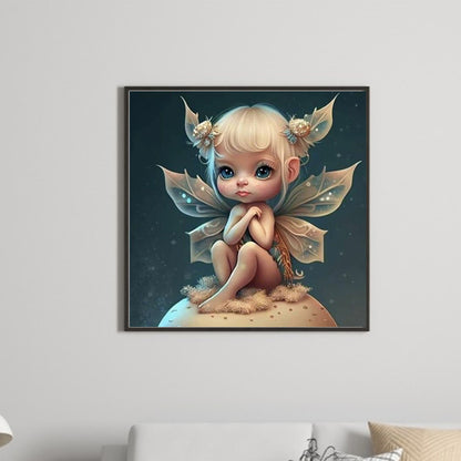 Little Girl With Wings - Full Round Drill Diamond Painting 30*30CM