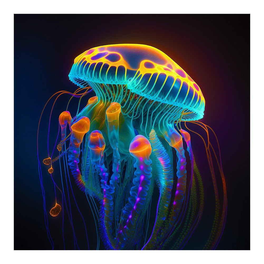 Glow Jellyfish - Full Round Drill Diamond Painting 30*30CM