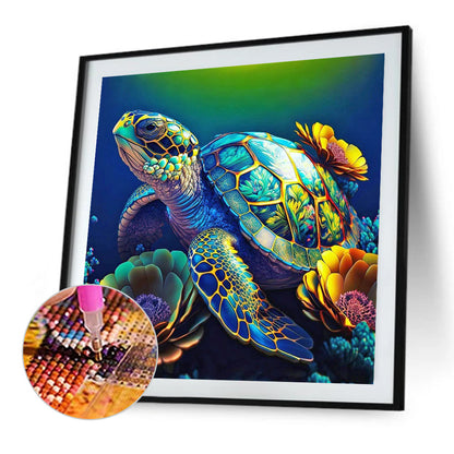 Sea Turtle - Full Round Drill Diamond Painting 30*30CM