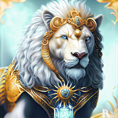 Lion - Full Round Drill Diamond Painting 35*35CM