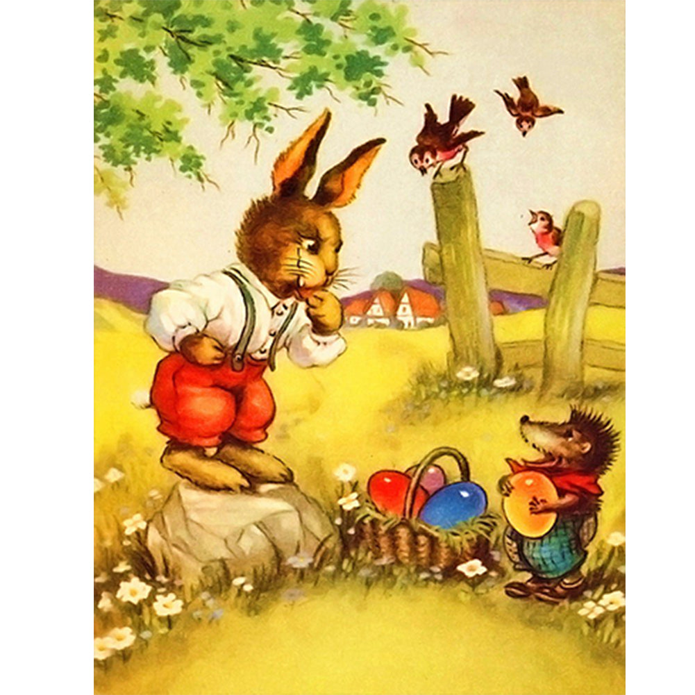 Rabbit - Full Round Drill Diamond Painting 30*40CM