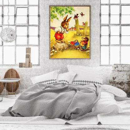 Rabbit - Full Round Drill Diamond Painting 30*40CM