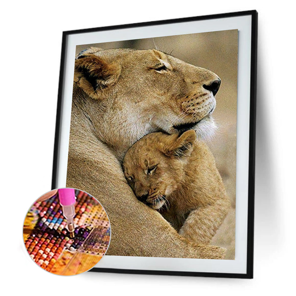 Lion - Full Round Drill Diamond Painting 40*50CM