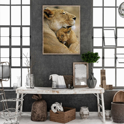 Lion - Full Round Drill Diamond Painting 40*50CM