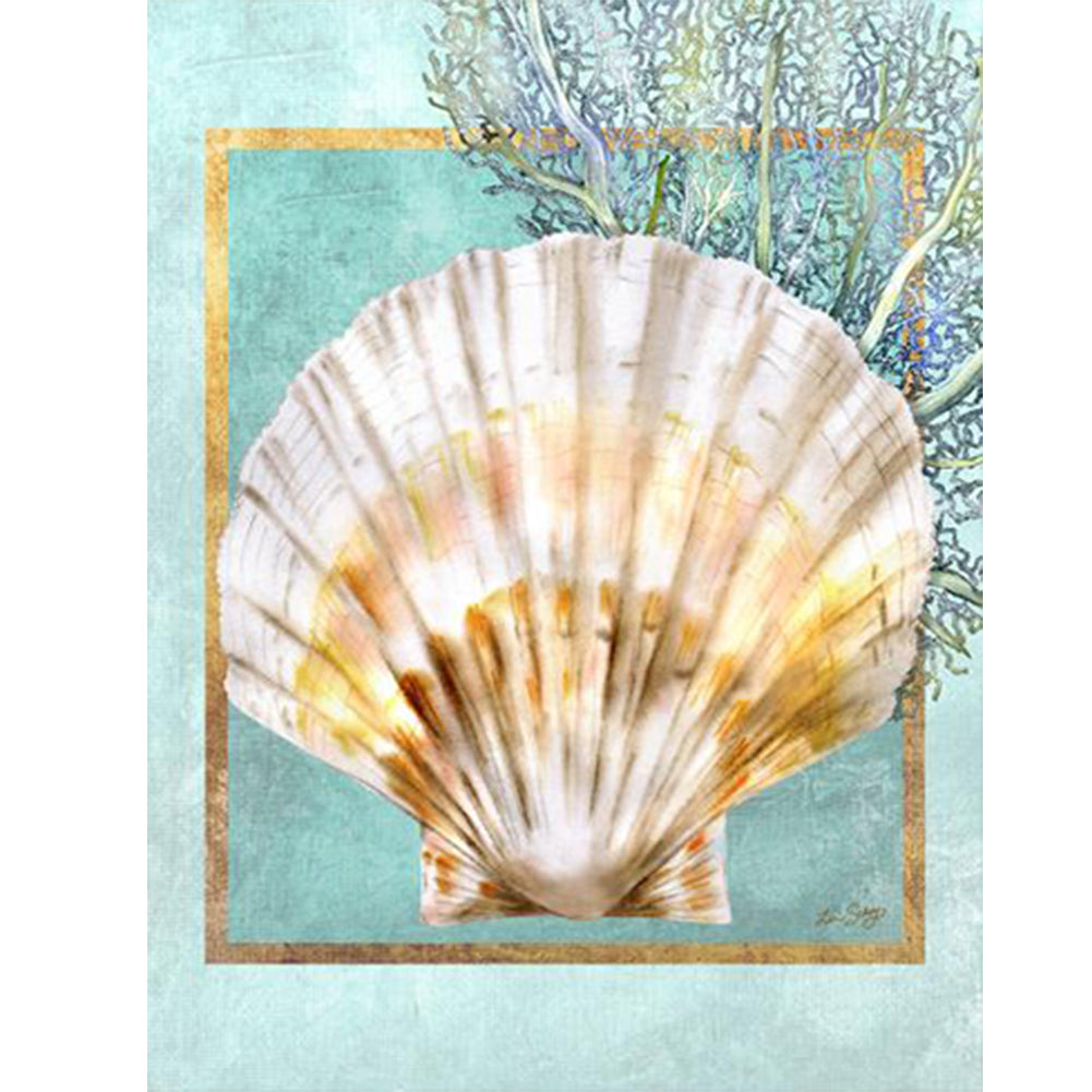 Scallop Shells And Coral - Full Round Drill Diamond Painting 30*40CM
