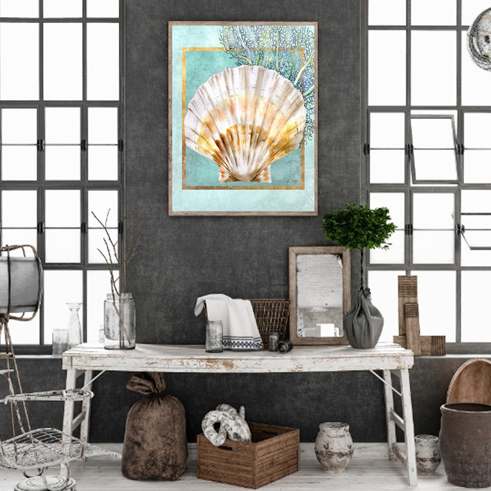 Scallop Shells And Coral - Full Round Drill Diamond Painting 30*40CM