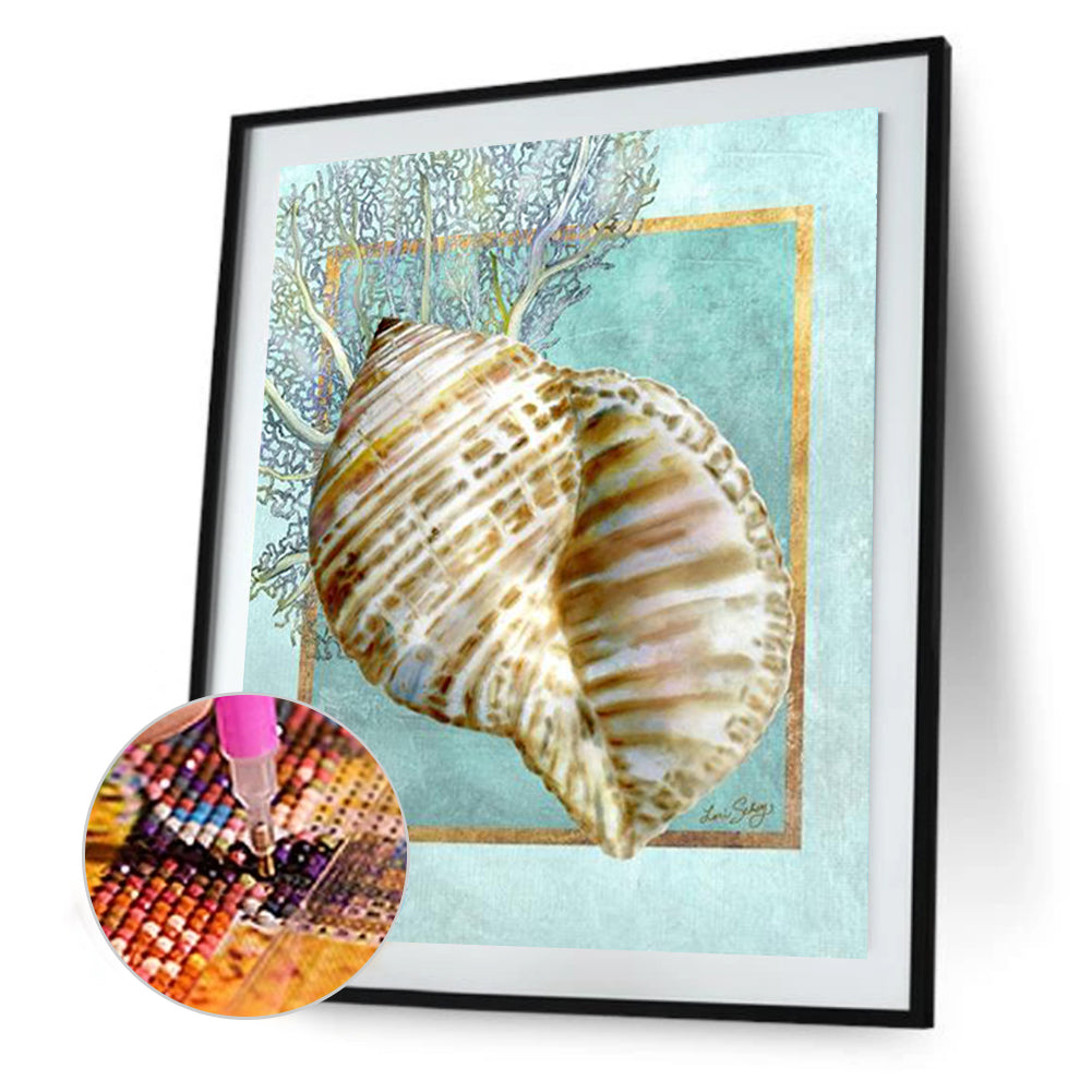 Turban Shells And Coral - Full Round Drill Diamond Painting 30*40CM