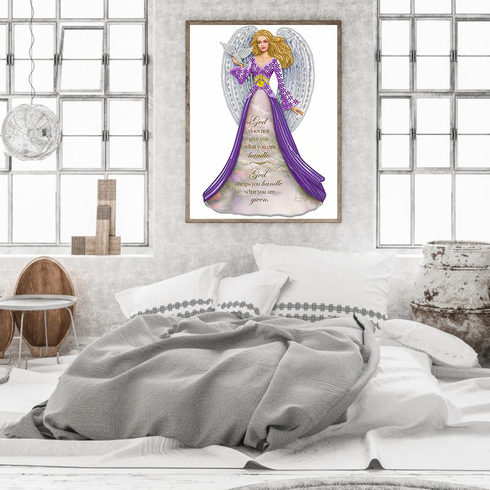 Dress Angel Lady - Special Shaped Drill Diamond Painting 30*40CM