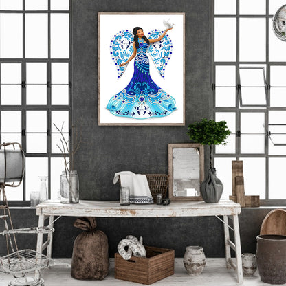 Dress Angel Lady - Special Shaped Drill Diamond Painting 30*40CM