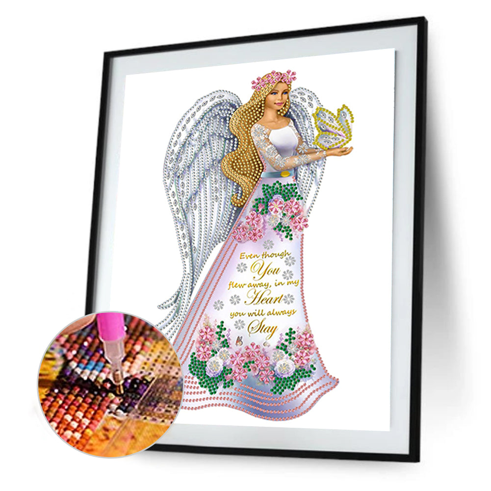 Dress Angel Lady - Special Shaped Drill Diamond Painting 30*40CM