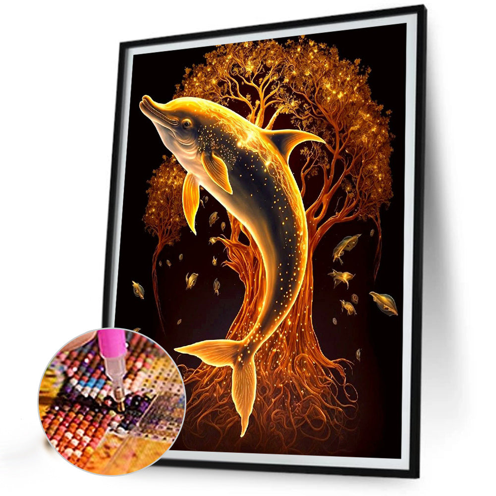Glorious Dolphin - Full Round Drill Diamond Painting 30*40CM