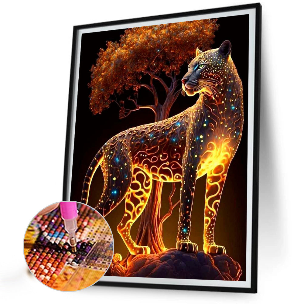 Glorious Leopard - Full Round Drill Diamond Painting 30*40CM