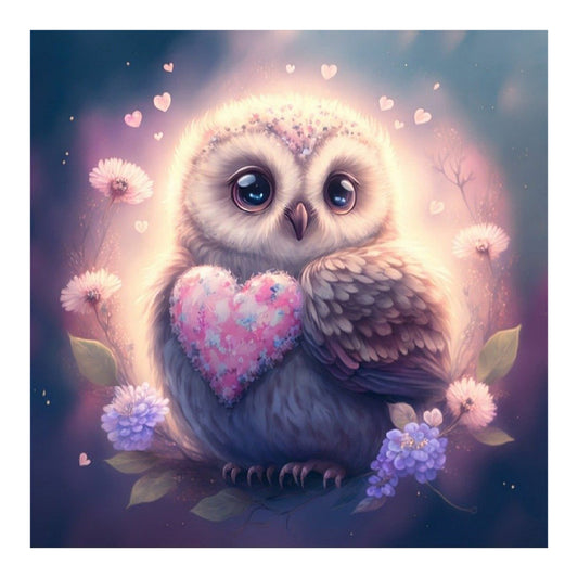 Little Owl - Full Round Drill Diamond Painting 30*30CM
