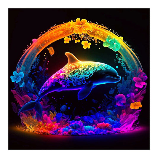 Glorious Dolphin - Full Round Drill Diamond Painting 30*30CM
