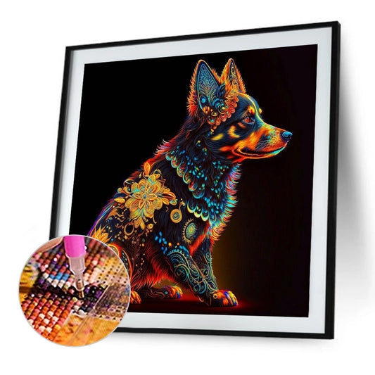 Glorious Puppy - Full Round Drill Diamond Painting 30*30CM