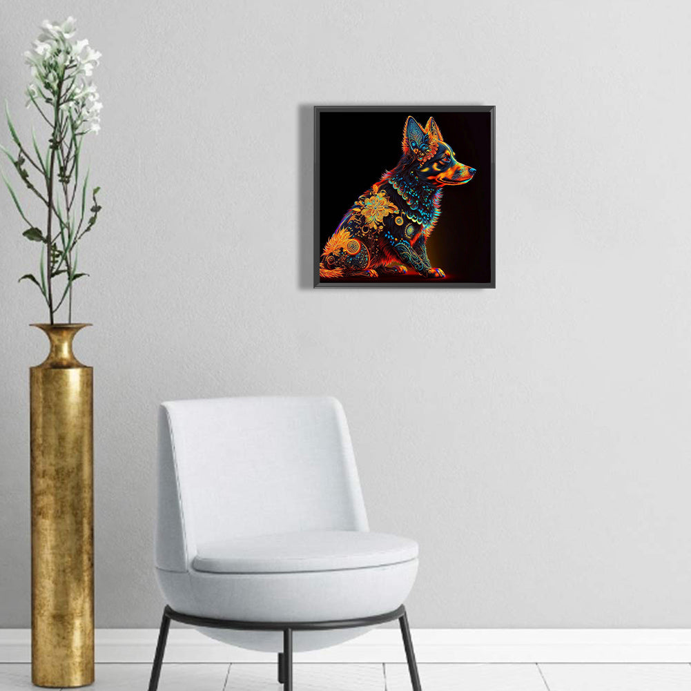 Glorious Puppy - Full Round Drill Diamond Painting 30*30CM
