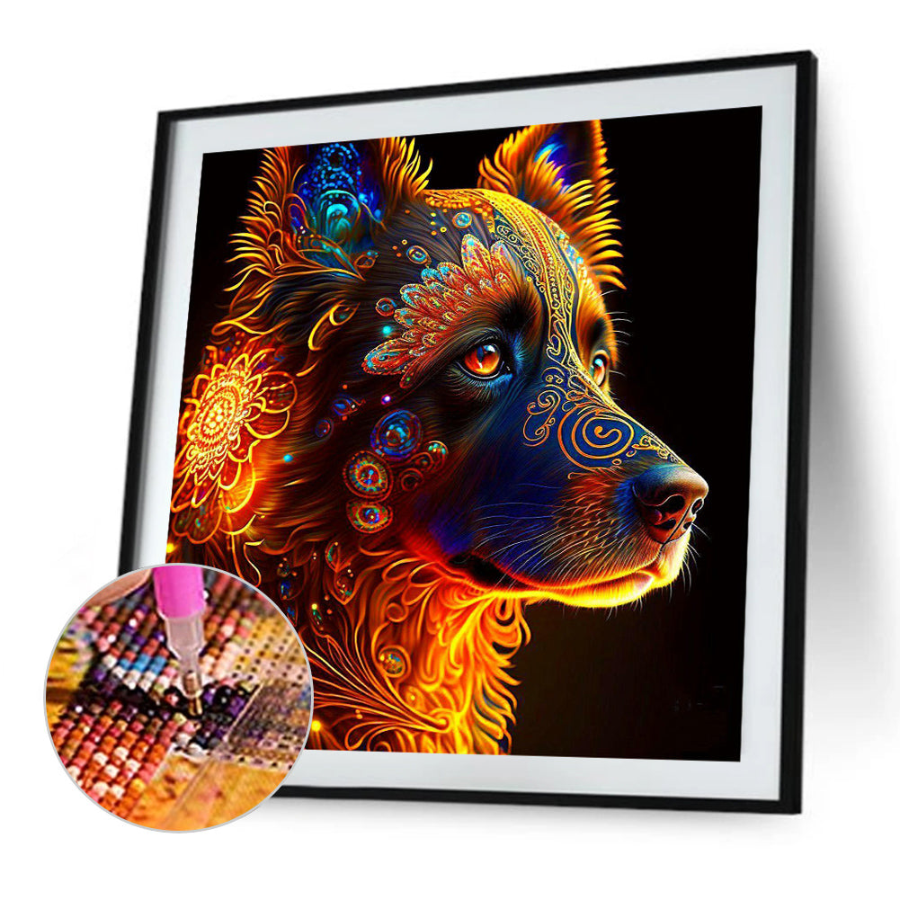 Glorious Puppy - Full Round Drill Diamond Painting 30*30CM