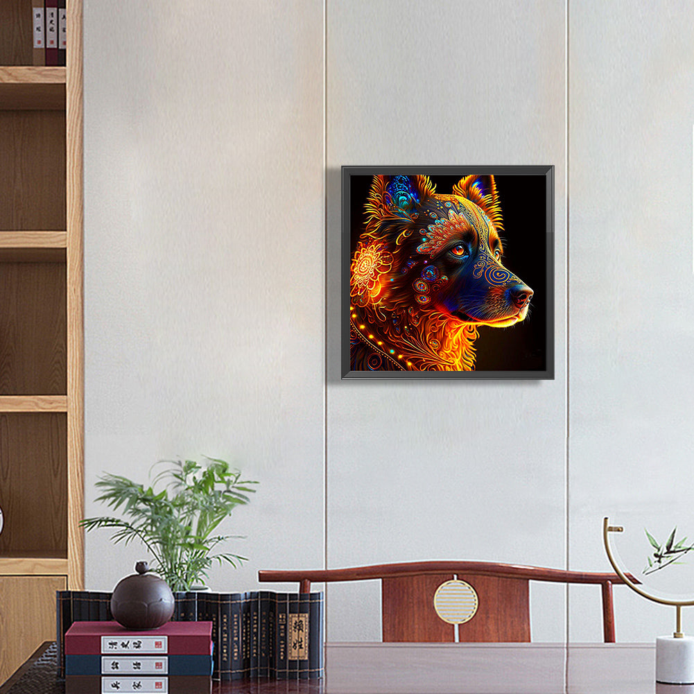 Glorious Puppy - Full Round Drill Diamond Painting 30*30CM