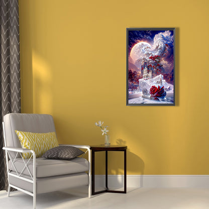 Dream Garden Castle - Full Round Drill Diamond Painting 40*60CM