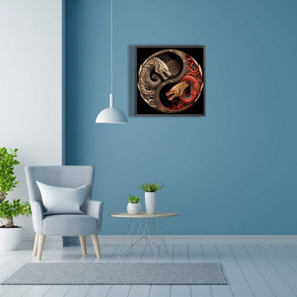 Tai Chi Dragon Painting - Full Square Drill Diamond Painting 30*30CM
