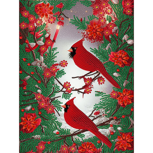 Cardinal - Full Round Drill Diamond Painting 30*40CM