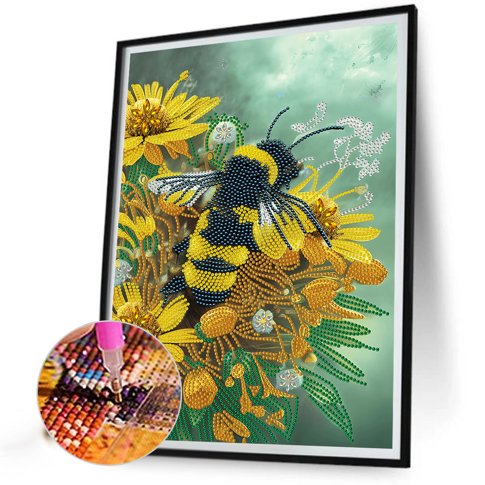 Bee - Full Round Drill Diamond Painting 30*40CM