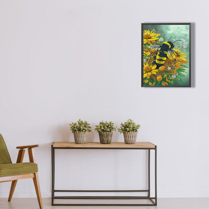 Bee - Full Round Drill Diamond Painting 30*40CM