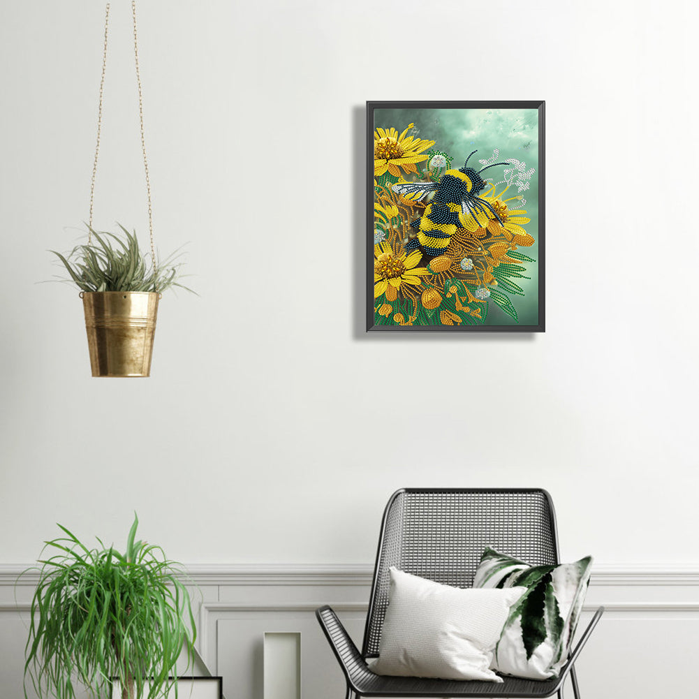 Bee - Full Round Drill Diamond Painting 30*40CM