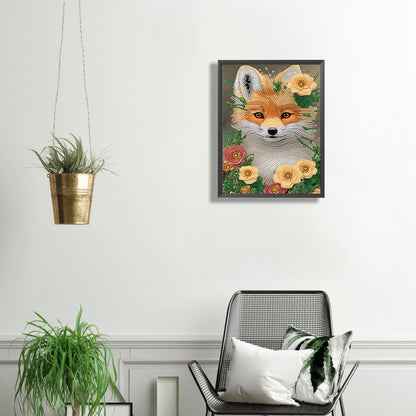 Fox - Full Round Drill Diamond Painting 30*40CM