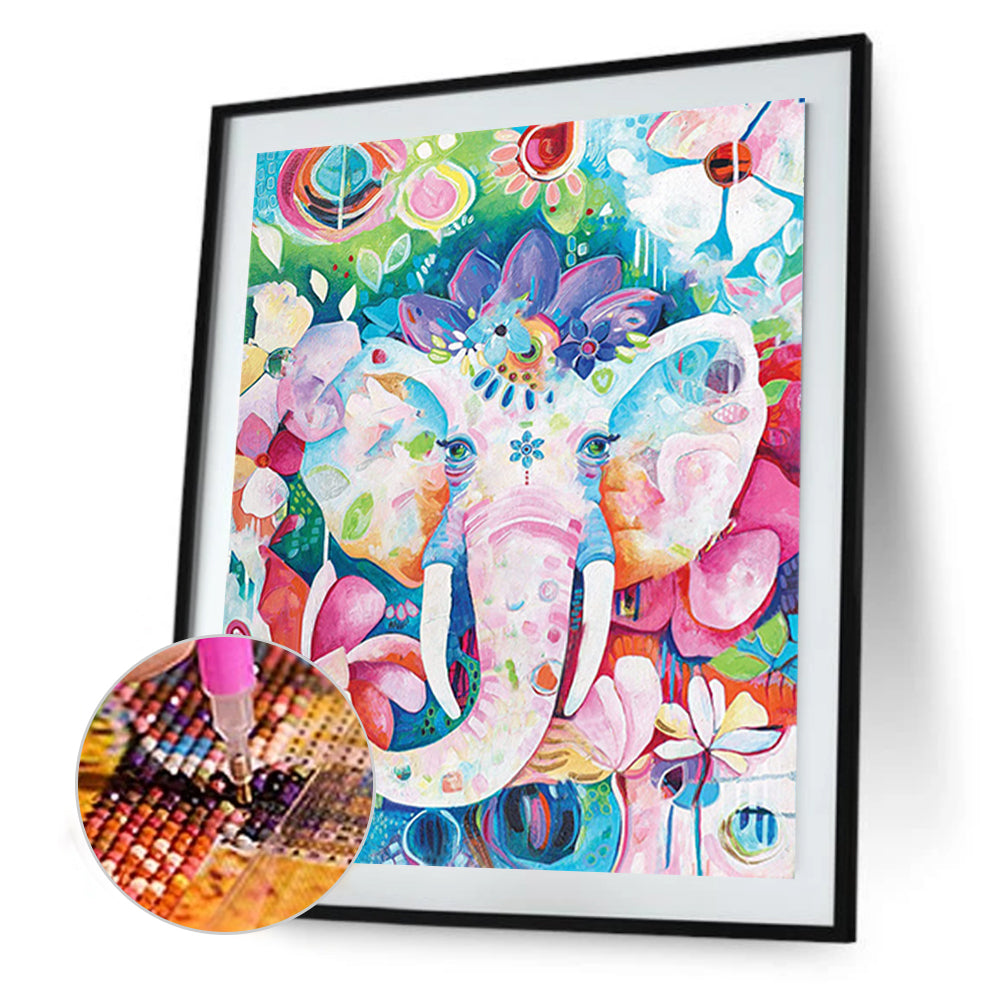 Abstract Elephant - Full Round Drill Diamond Painting 30*40CM