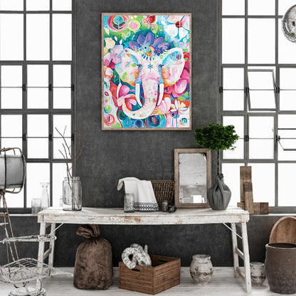 Abstract Elephant - Full Round Drill Diamond Painting 30*40CM