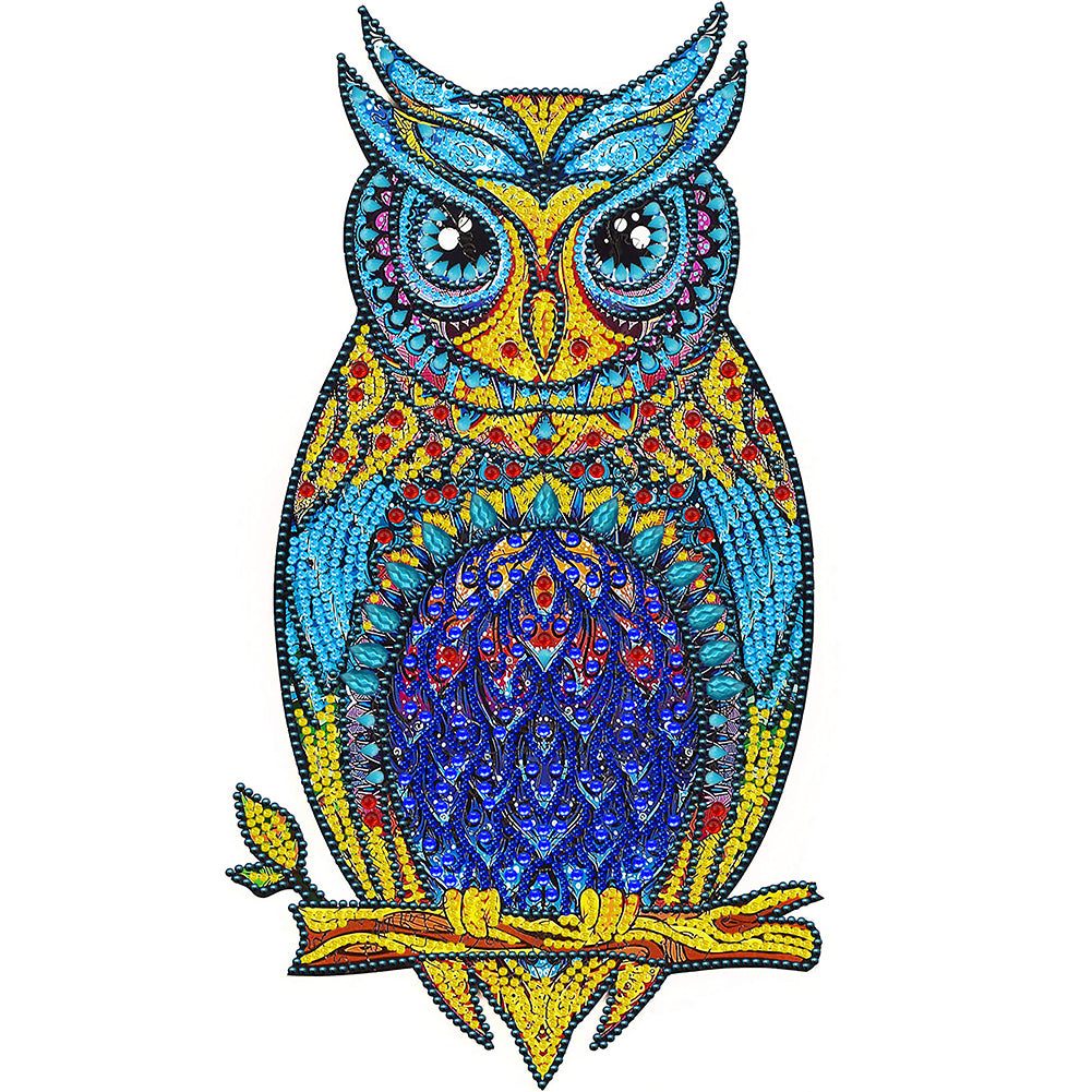 Owl - Special Shaped Drill Diamond Painting 30*40CM