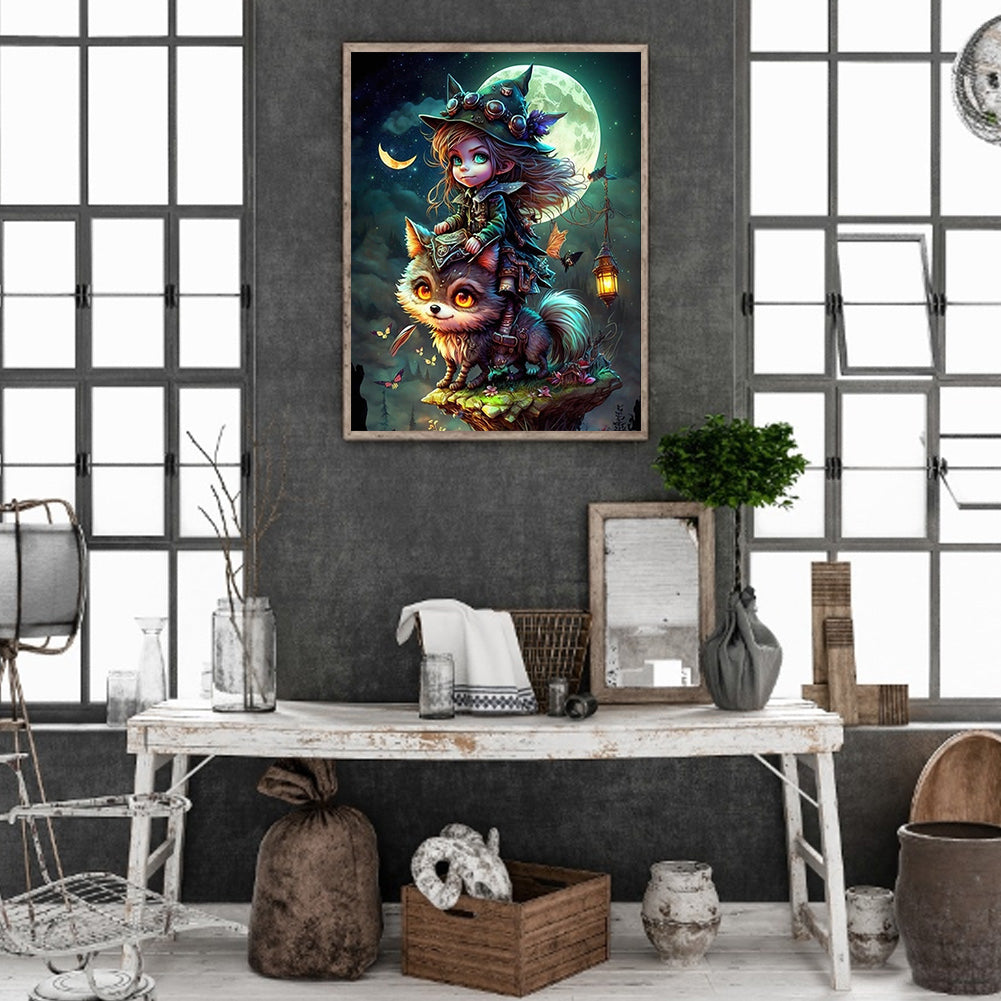 Little Animal Trainer - Full Round Drill Diamond Painting 30*40CM