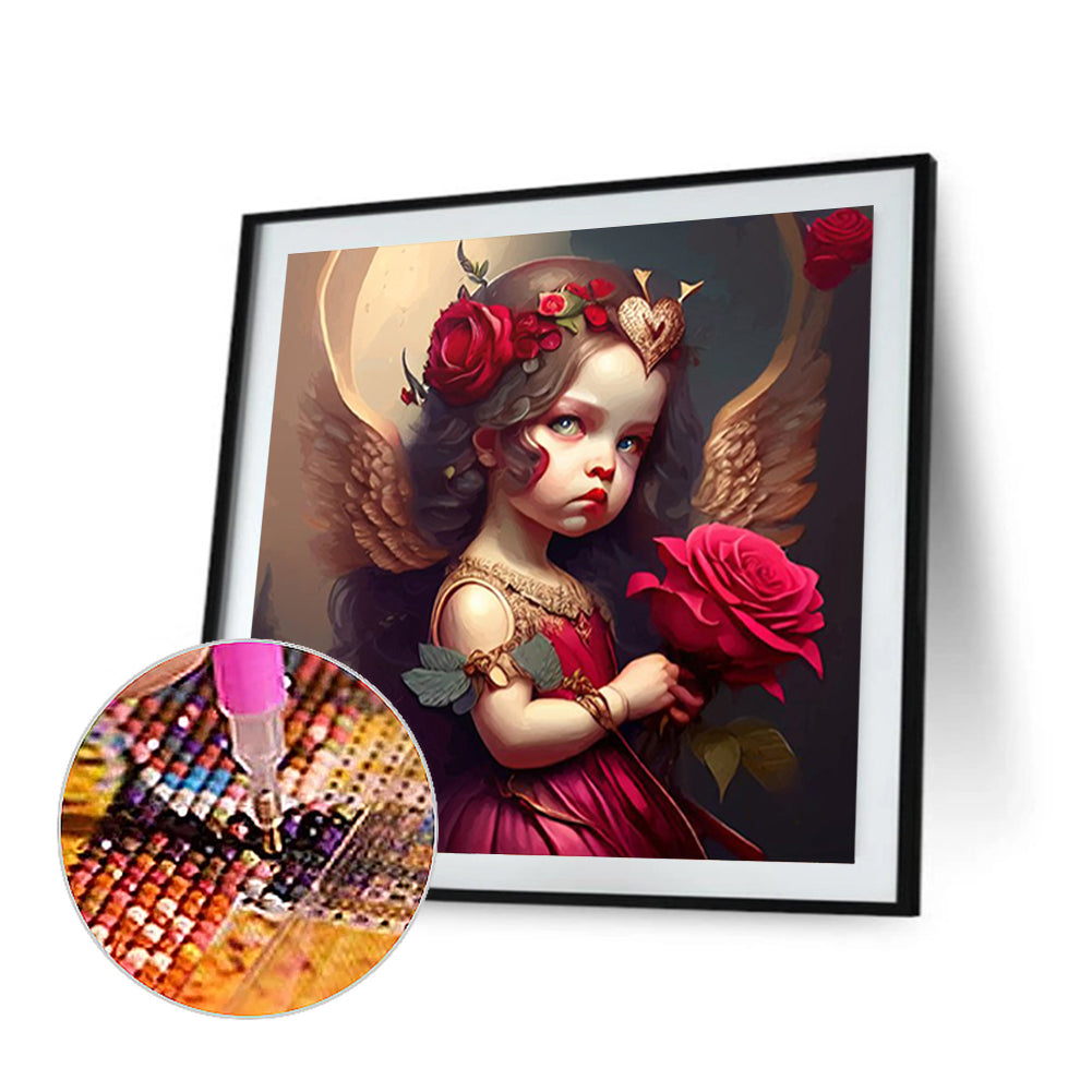 Rose Warrior Girl - Full Round Drill Diamond Painting 30*30CM
