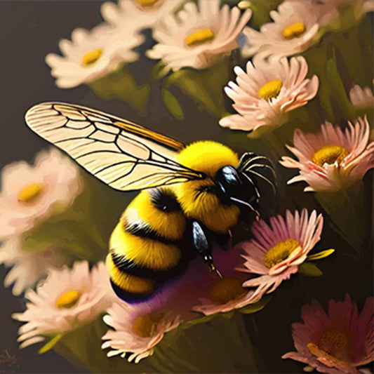 Bee - Full Round Drill Diamond Painting 30*30CM