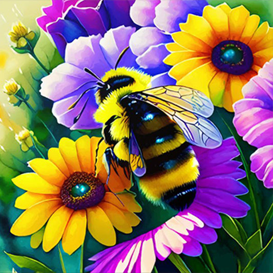 Bee - Full Round Drill Diamond Painting 30*30CM