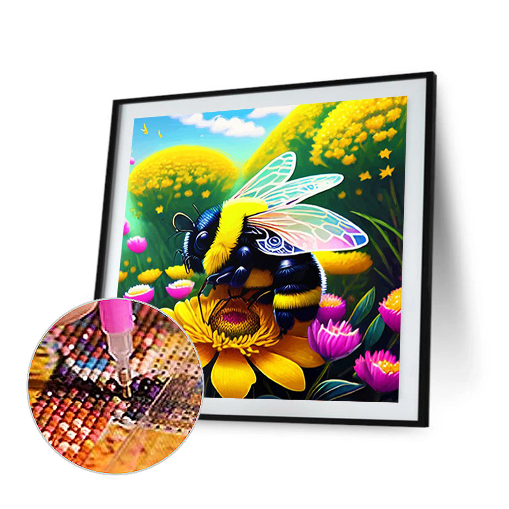 Bee - Full Round Drill Diamond Painting 30*30CM