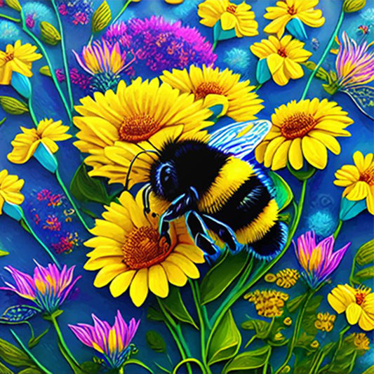 Bee - Full Round Drill Diamond Painting 30*30CM