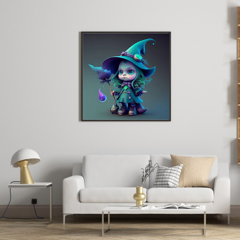 Magic Girl - Full Round Drill Diamond Painting 30*30CM