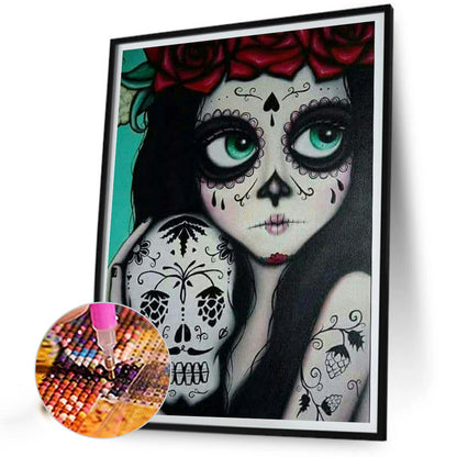 Skeleton Girl - Full Round Drill Diamond Painting 30*40CM