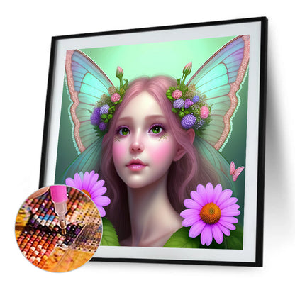 Flower Fairy - Full Round Drill Diamond Painting 30*30CM