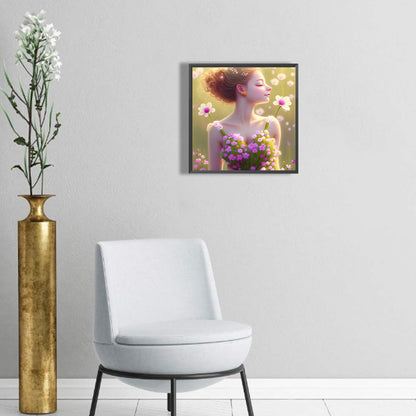 Flower Fairy - Full Round Drill Diamond Painting 30*30CM