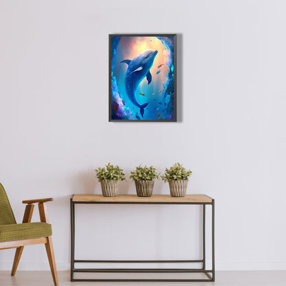 Deep Sea Dolphin - Full Round Drill Diamond Painting 30*40CM