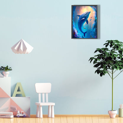 Deep Sea Dolphin - Full Round Drill Diamond Painting 30*40CM