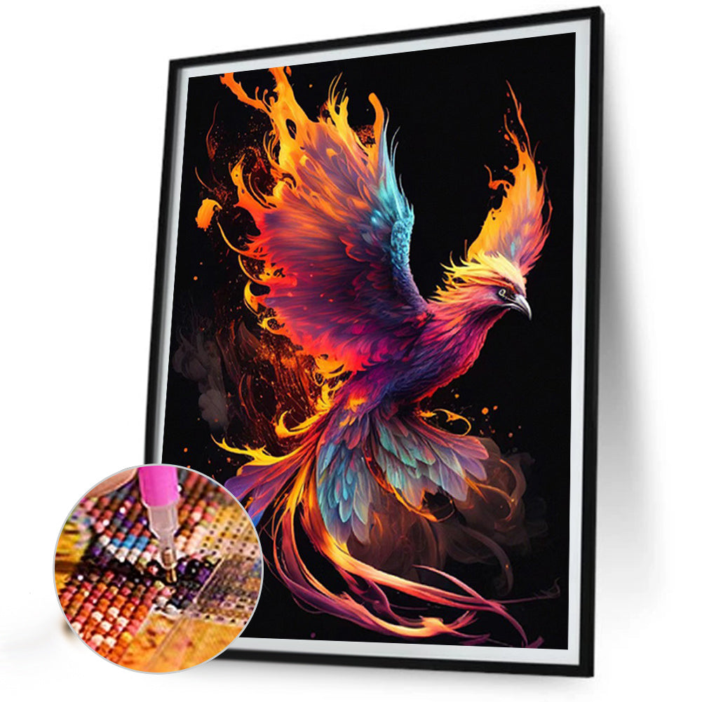 Flaming Phenix - Full Round Drill Diamond Painting 30*40CM