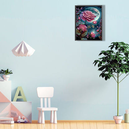 Moonlight Rose - Full Round Drill Diamond Painting 30*40CM