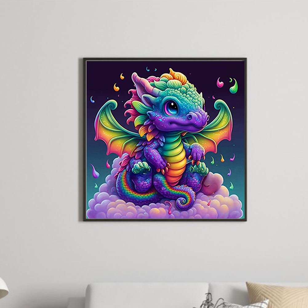 Baby Dragon - Full Round Drill Diamond Painting 45*45CM