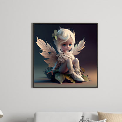 Little Girl With Wings - Full Round Drill Diamond Painting 50*50CM